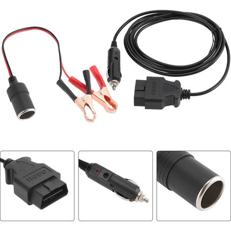 Câble de sauvegarde mémoire ECU OBD II 12V avec pince pour voiture, alimentation de secours (1/5)