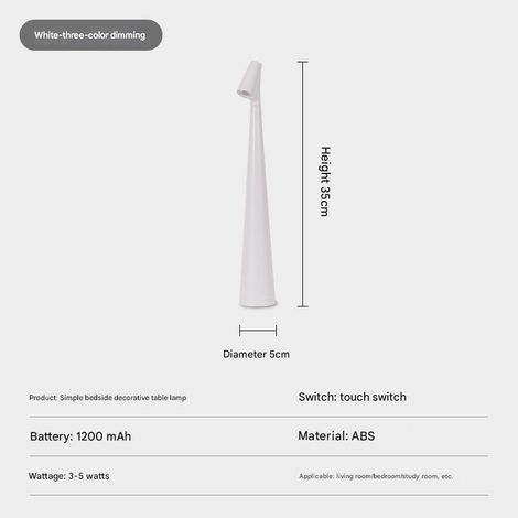 Gaofushuai veilleuse lampe de table lumière bureau chambre décoration lumière de luxe chevet atmosphère charge trois couleurs réglage (1/5)