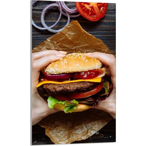 Planche à découper en verre 30x52 Hamburger (1/5)