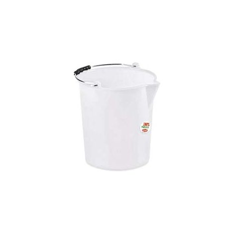 SECCHIO INDUSTRIALE GRADUATO IN POLIETILENE BIANCO- - ø mm.32x33h. lt.17 - 5 pezzi STEFANPLAST