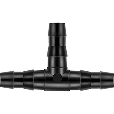 100 Stück 4/7 mm Kunststoff-T-Schlauchverbinder mit Widerhaken, T-Verbinder für Gartenschlauch, Tropfbewässerung, T-Verbindung für Garten- und Rasenbewässerungssysteme