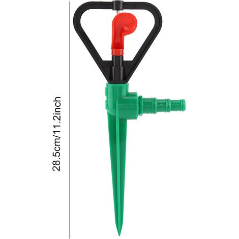Arroseur Rotatif 360° pour Jardin et Pelouse, Râteau Spray Adjustable avec Spray Basse Pression et Faible Ruissellement, Matière Plastique Durable DN15, 1/2inch, 11.2inch (1/5)