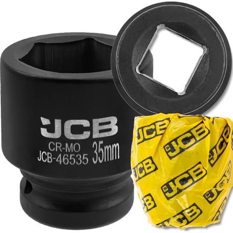 Bussola a impatto JCB da 3/4" 35 mm a 6 punte in acciaio Cr-Mo