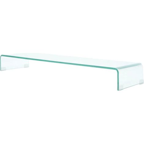Pratico mobile porta TV/buffet di design per monitor da 100 cm vetro trasparente 2502040