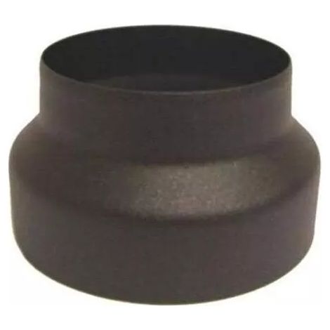 riduzione per tubo in acciaio smaltato nero opaco, diametro 13-12 cm