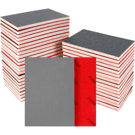 24 esponjas de lijado de grano 3000, papel abrasivo flexible para uso en seco y húmedo, para paneles de yeso, metal y pintura. (1/5)