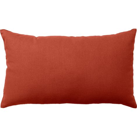 Homemaison – Coussin de sol non déhoussable en coton 100% – Coloris brique – Dimensions 30x50 cm – Rembourrage fibres polyester