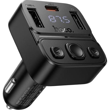 Transmetteur FM Bluetooth Voiture E87 Delta 35W USB-A/USB-C Noir - Diffusion Audio Sans Fil pour Autoradio (1/5)