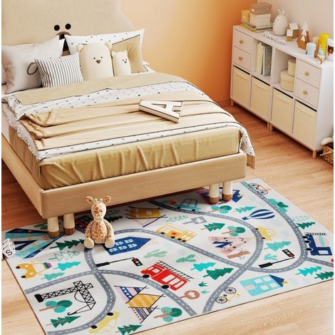 Tapis 160x120 cm motif route antidérapant polyester HAVRYA (1/5)