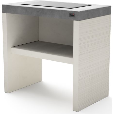 TUOZI - Módulo de soporte PLAN/VENIT Electric 78 para Barbacoa de Obra Prefabricada (Blanco, Gris - 78 x 47 x 47 cm) - Uso en Exteriores (1/2)