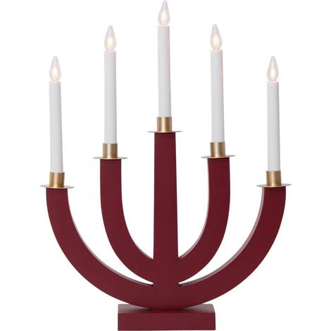 Fensterleuchter "Eli", 5-flammig, dark red