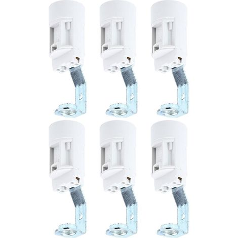 6 Pièces Douille à Vis E14 Chandelier Douille Ampoule Bougie Support D'ampoule Support de Tête de Lampe E14 Kit Réparation Lampe pour Lumière Noël Lustre Led (1/5)