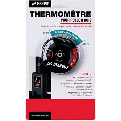 Thermomètre Poêle Magnétique Contrôle Optimal Température Poêle à Bois - Dixneuf