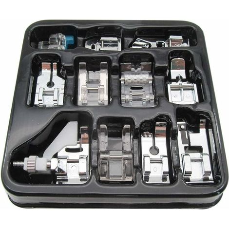 MSBD KP-19044 11 pièces pied-de-biche Kit de Machine à coudre ménage bricolage pièces de rechange accessoires adapté pour Machine à coudre Brother Singer Janome (1/5)