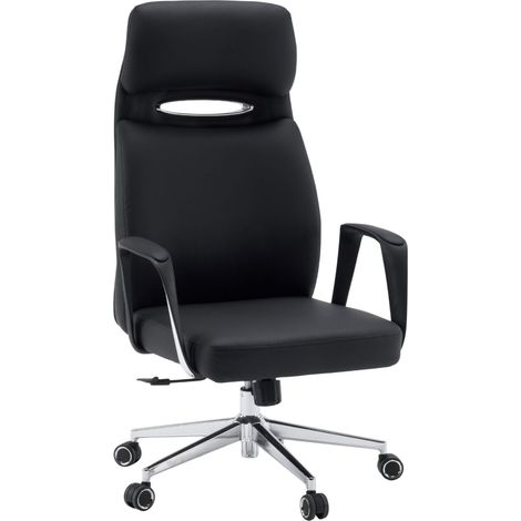 Chefsessel / Bürostuhl Velvet Eco Kunstleder schwarz hjh OFFICE (1/5)