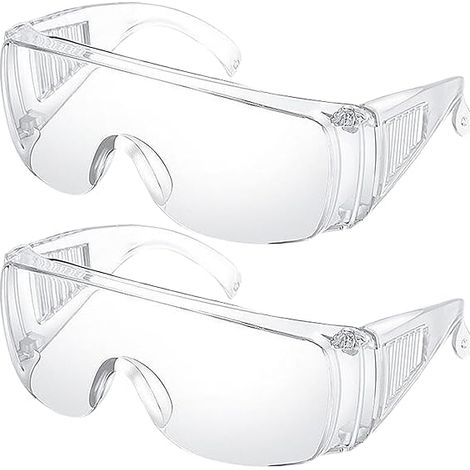 Lot de 2 lunettes de sécurité - Lunettes de sécurité d'extérieur - Lunettes de sécurité - PC - Transparentes (1/4)