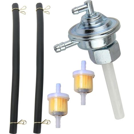 Fuel tap, vacuum fuel tap M16x1.5, universal with filter and fuel hose, vacuum fuel tap for generator, fuel tank for off-road motorcycles (1/5)