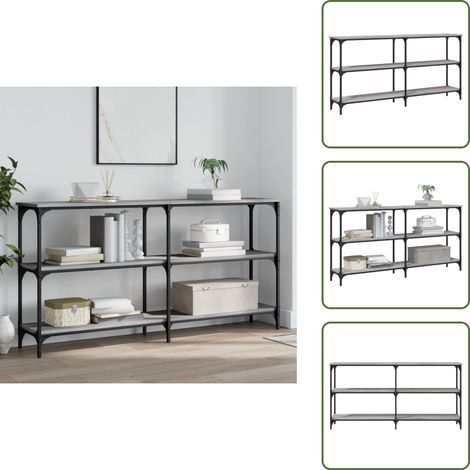 Konsolentisch Grau Sonoma 150x29x75 cm Holzwerkstoff - Konsolentisch - Flurtisch - Sideboard - Wohnzimmerstil - Industriel Stil (1/5)