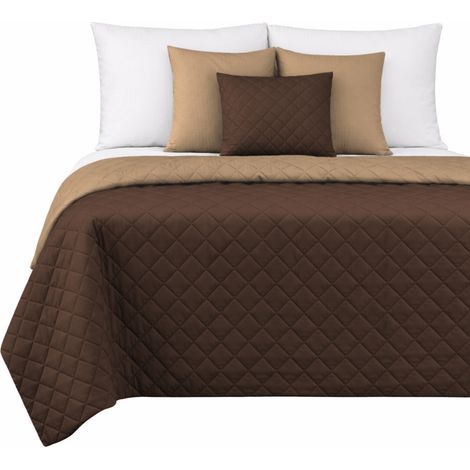 Couvre-lit matelassé brun-lilas foncé 0521 (1/5)
