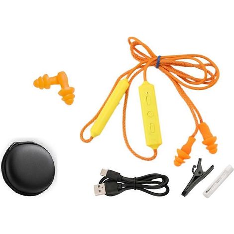 Ohrstöpsel- und Bluetooth-Headset-Set für Baustellen und laute Arbeitsumgebungen: Lärmreduzierung und Gehörschutz. (1/5)