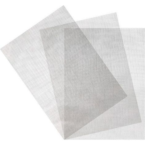 3 rejillas de filtro de 21 x 30 cm, rejilla de placa de acero inoxidable, rejilla metálica, rejilla de plata fina (1/5)
