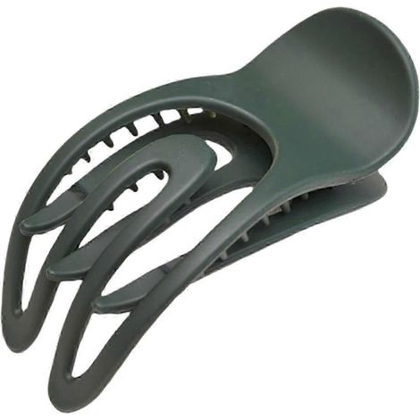 Pince à cheveux femme unie, antidérapante, forte adhérence, style requin, douche-Green (1/5)