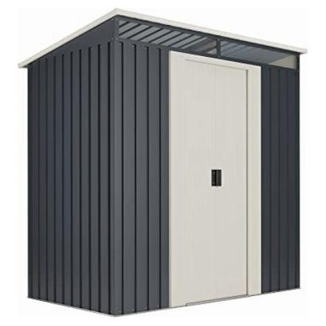 Casette da giardino in metallo 2,3m2 Wasabi Stark - 10 anni di garanzia - 121x195x196cm. Capanno da giardino