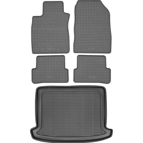Renault Clio IV Kombi (2012–2019) – Set: Gummifußmatten + Kofferraummatte (1/5)