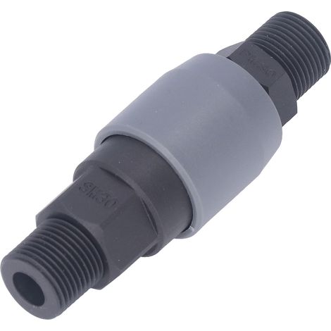 Connecteur Pneumatique Rapide Type C en Plastique et Acier à Verrouillage Automatique pour Tuyau PU (SM30+PM30 3/8in) (1/5)