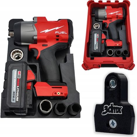 ORGANIZZATORE MILWAUKEE PER CHIAVE A IMPULSI M18 FHIW2F12 1/2 3DMX + OMAGGIO (1/5)