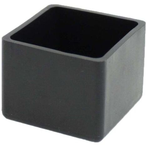 Embouts carrés en caoutchouc 4 pièces pour chaises, tables, pieds de meubles (40 mm noir) (1/4)