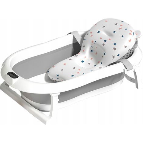 Baignoire pliable avec thermomètre, bain sécurisé + oreiller de bain (1/5)