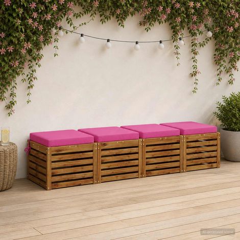 vidaXL 4-Piece Seat Cushions SOEST 4 pcs 100% Polyester Pink (1/5)