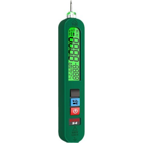 Rechargeable AC Voltage Tester Pen 12-300V Large Screen Single Pole Electrical Leakage Tester with Audible and Visual Alarm Live Wire Phase Detector with Flashlight