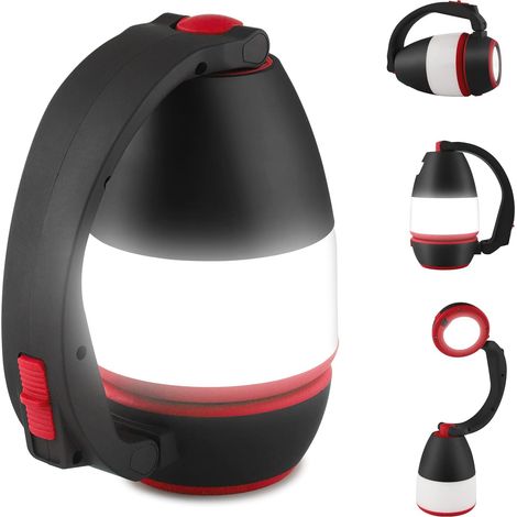 GROOFOO Lanterne de Camping,Lampe LED Rechargeable 1500 mAh Multifonctionnel Lampe Torche Eclairage Camping Etanche,pour Camping,Bivouac,Pêche,Randonnée,Cave,3 Modes d'éclairage (1/5)