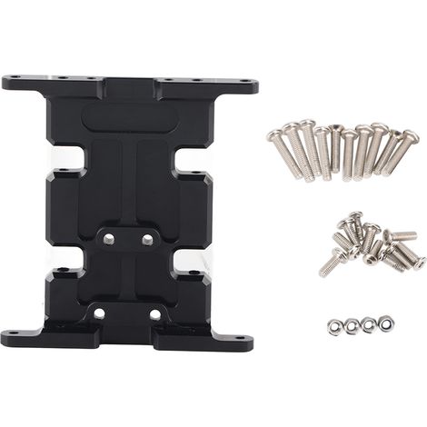 Schwarze Getriebegrundplatte aus Aluminiumlegierung für AXIAL SCX10 / TFL Chassis - RC-Zubehör (1/5)