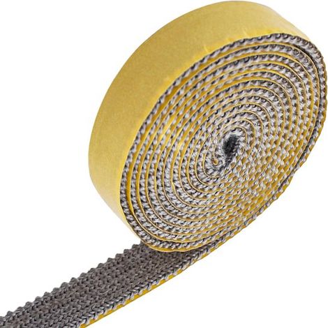 Cordoncino piatto autoadesivo per stufa,Striscia sigillante autoadesiva resistente al calore per canna fumaria (3 mm x 15 mm x 2 m) (1/2)