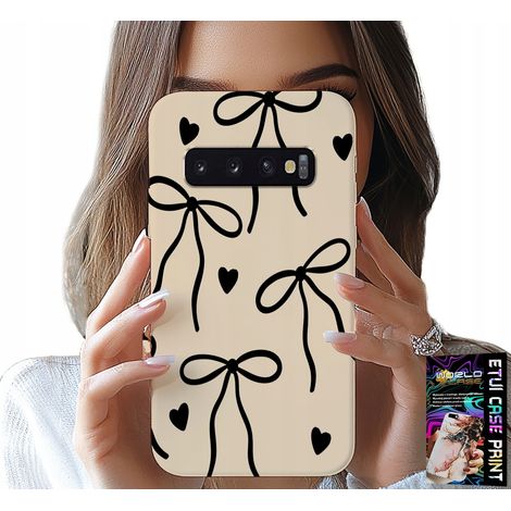 Custodia per Samsung Galaxy S10 Plus - fiocchi beige con motivi alla moda (1/5)