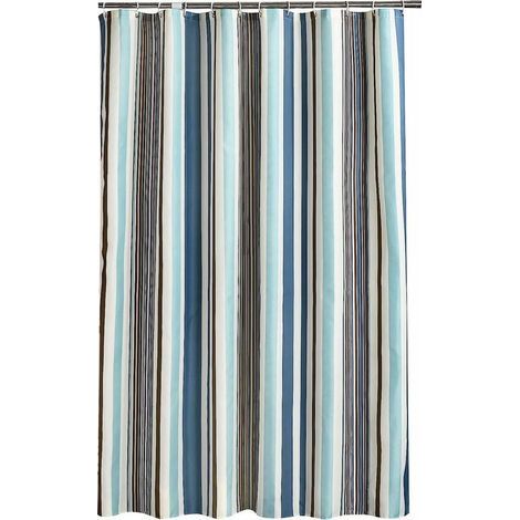 Rideau de douche 200x240 cm (LxH), Rideaux de douche anti-moisissures Doublure en tissu dPolyester doux Rideaux de bain Rideau Beau modèle pour WC de salle de bains (1/5)