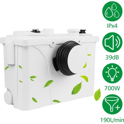 Wolketon Abwasserpumpe. Schmutzwasserpumpe 700W. Schmutzwasser Tauchpumpe 230V 50Hz. mit integriertem Rückschlagventil Schmutzwassertauchpumpe. Dusche Waschtisch Haushaltspumpe Fäkalienpumpe