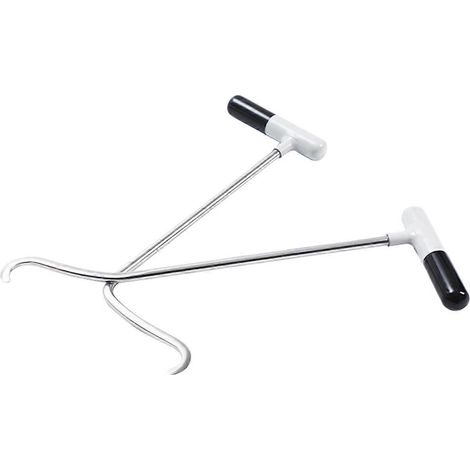 Lot de 2 outils de réparation de bosses de voiture, crochet en acier allié, pied de biche antidérapant (1/5)