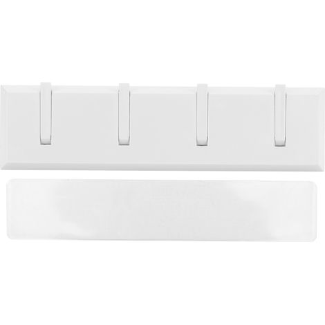 Crochet Murale Porte-clés Porte-chapeau pour Salle de Bain - Support Étagère Décorative Blanc