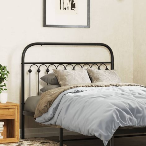 vidaXL Tête de lit de remplacement métal noir 107 cm (1/5)
