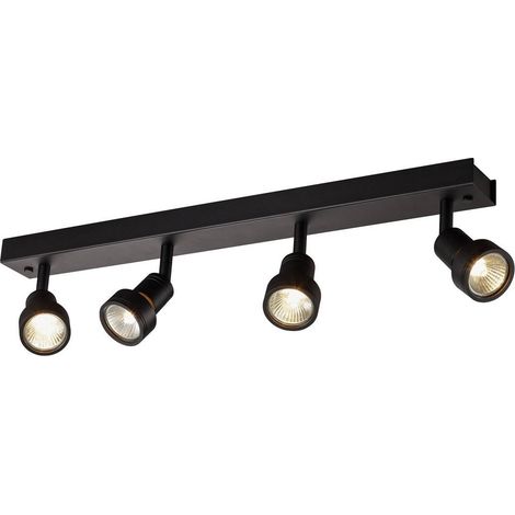 Applique et plafonnier intérieur PURI quad noir mat GU10/QPAR51 4x 50W max - SLV - 1002029 (1/3)