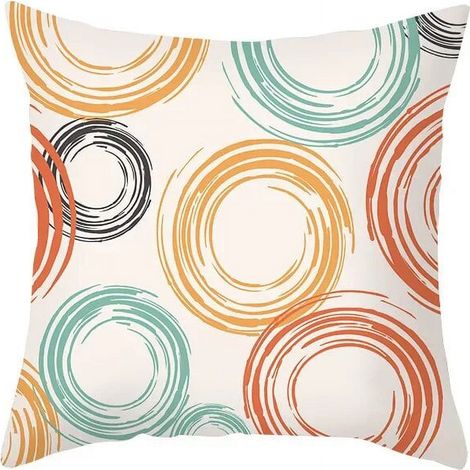 Taie D'oreiller Coton Linen - 40x40 cm - Motif Double Face - Pour Canapé Lit Chaise Bureau Extérieur - 1 Pièce (1/5)