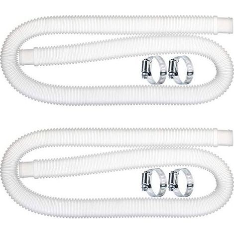 2 pcs Tuyau De Rechange De Piscine 32mm, Pctuyau De Piscine, Tuyau de Remplacement de Pompe de Filtration de Piscine (1,5 M) pour Intex 300 330 530 1000 GPH (1/5)