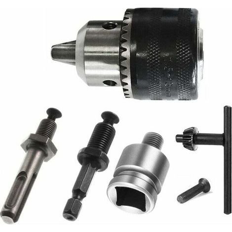 1,5–13 mm 1/2-20 UNF Bohrfutter mit SDS-Plus-Adapter und Schraubenschlüssel, Schnellwechsel-Bohrfutter mit Schraubenschlüssel für die Umrüstung von Elektrobohrmaschinen – Crezuo