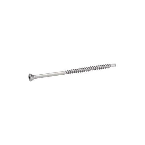 Sud Bois – Vis de pression inox A2 3.2 x 30 mm – Tête fraisée réduite – Pointe autoperceuse – Boîte de 200 unités – Applications menuiserie et bardage