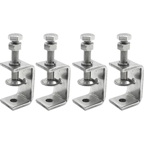 4 Stück 30 mm C-Schraubzwingen – Verstellbare 304 Edelstahl C-Zwinge – Spannbereich 0-25 mm – Für Schweißen, Tischlerei, Hausmontage, Schreinerei