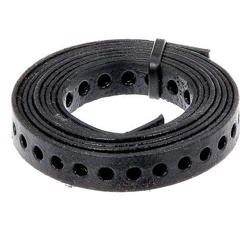 Alberts 334161 Nastro forato, con o senza box di srotolamento, rivestito in plastica nera, larghezza 17 mm, lunghezza 1,5 m (1/4)